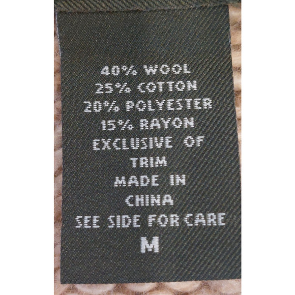 Eddie Bauer Womens Button Up Sweater, Cable Knit, Wool Blend Size M - Picture 8 of 9